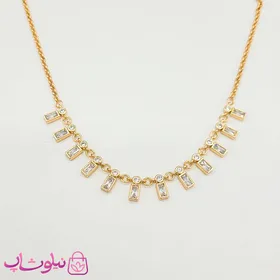 گردنبند زنانه ژوپینگ مجلسی نگین‌دار