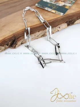 گردنبند زنانه طرح طلا فشن کدN3103 (سیلور)