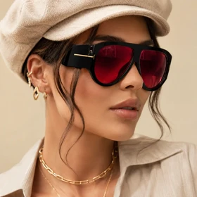 عینک آفتابی مدل TOM FORDلنز قرمز _ کد 4595