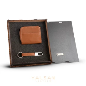 ست هدیه مردانه چرم یلسان رادین کد KIA-HRM-086