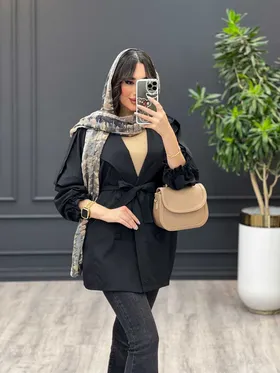مانتو آستین کش ژیله دار