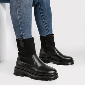 بوت و نیم بوت زنانه و دخترانه مدل بغل کش بغل زیپ رنگ مشکی کد M767