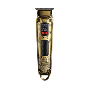 ماشین اصلاح موی صورت مردانه با نمایشگر دیجیتال و تیغه T کیمی مدل KM-1682