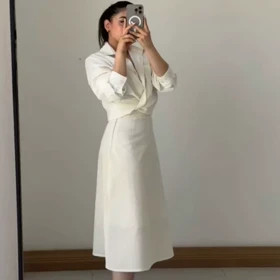 دامن زنانه لینن فون