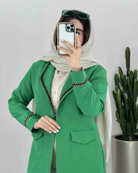کت نوار دوزی یقه آرشال(2)کد3436
