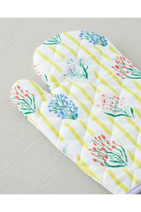 ست دستکش فر و دستگیره English Home مدل Garden Petals - زرد