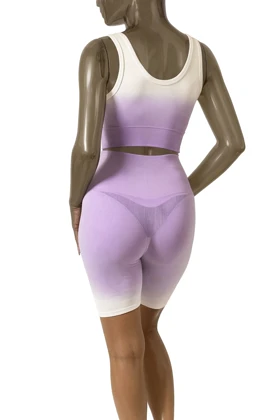 ست ورزشی زنانه بدنسازی سیملس بنفش SH