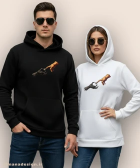 هودی مردانه و زنانه طرح دست و آمپول بدنسازی کد 1060