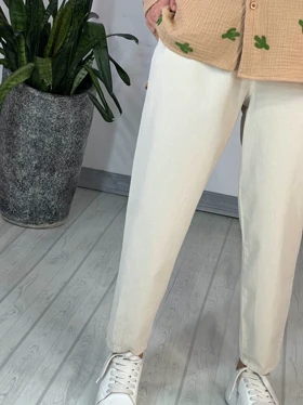 شلوار لینن مام استایل(ایراد دار)