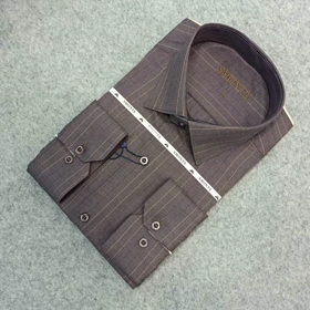 پیراهن استین بلند مردانه _ طرح راه راه قواره کلاسیک