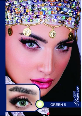 لنز رنگی فصلی گلامور Glamour (Green 5 (سبز یخی عسلی))