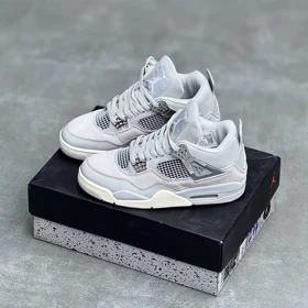 کفش نایک ایر جردن 4 رترو طوسی نقره ای Nike Air Jordan 4 Retro Grey Silver