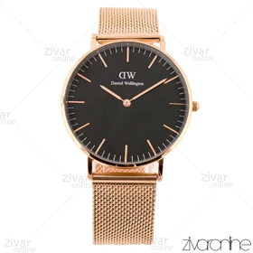 ساعت دنیل ولینگتون مردانه بند حصیری رزگلد 102343