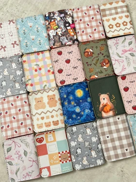 جاکارتی جیبی دخترانه و یونیسکس چرم مصنوعی فانتزی 6 جای کارت ابعاد 107