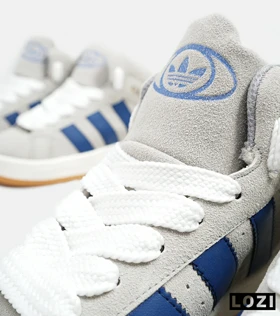 کفش کتانی نیم ساق مردانه و زنانه طوسی آبی ADIDAS Campus