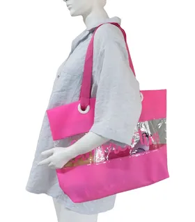 کیف استخری شفاف ضد آب طرح Summer Time کد 15418