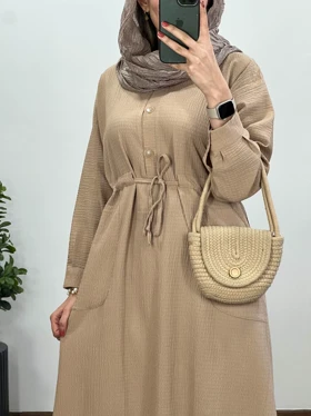 پیراهن مانتویی بلند آیناز 2 (ارسال رایگان)