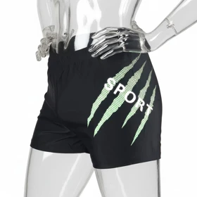شلوارک مایو شنا اسپرت (طرح سابلیمیشن) پارچه آلمانی (مشکی کوتاه)