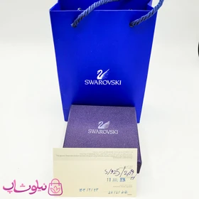 گردنبند نقره سواروسکی زنانه مدل سه مکعب با سنگ اوپال وزن 1/740 گرم