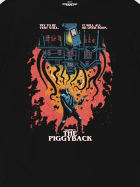 تیشرت استرنجر تینگز | تیشرت Stranger Things طرح x Butcher Billy The Piggyback Tee [Black] کد 108865