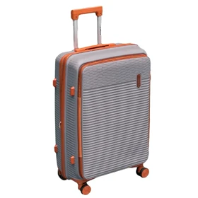 چمدان نشکن اسپید مدل SPEED-SPD213L LARGE سایز بزرگ - قابلیت باز شدن در از جلو (طوسی)