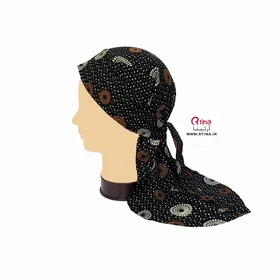 دستمال دورگ طرح دار نخی (فری سایز)