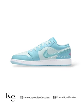 کتانی ویتنامی نایک ایر جردن وان لو آکوا بلو Nike Air Jordan 1 Low Aqua Blue