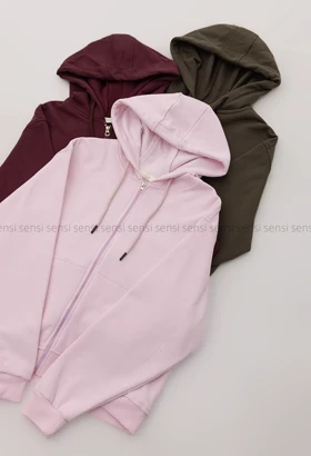 هودی جلو زیپ باکسی کد1004808