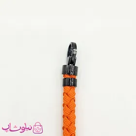 دستبند امگا مردانه 007 کنفی نارنجی قفل مشکی کیفیت مستر