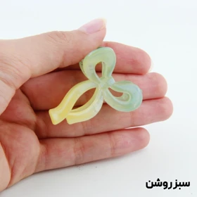 کلیپس دخترانه مدل پاپیون دنباله دار کوچک (سبز کم رنگ)