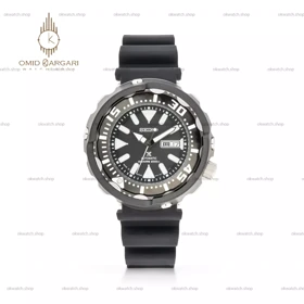 ساعت مچی سیکو غواصی بند رابر صفحه مشکی Seiko