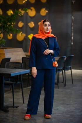 مانتو شلوار پلاس دو دکمه