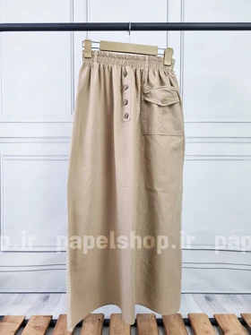 دامن لینن تک جیب جلو دکمه