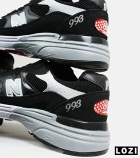 کفش کتانی بزرگ پا مشکی طوسی NEW BALANCE 993