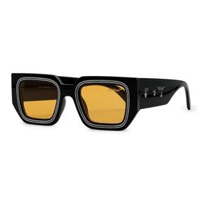 عینک آفتابی دور سفید آف وایت Off White مدل EA-0696 ترند فشن (زرد)