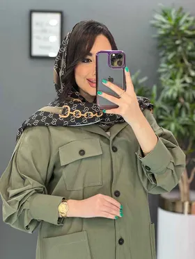 مانتو لینن سه جیب آستین پیله