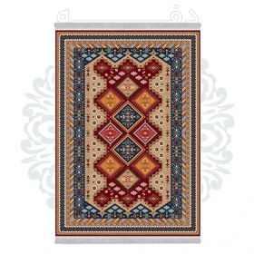 فرشینه از جنس پارچه هازان مخمل ترک طرح سنتی و مدرن برند دفه کد DHU237