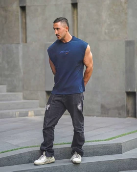 رکابی ورزشی وست NIKE سرمه ای