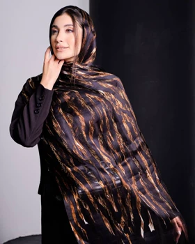 شال ابریشم میله ای زبرا 20271