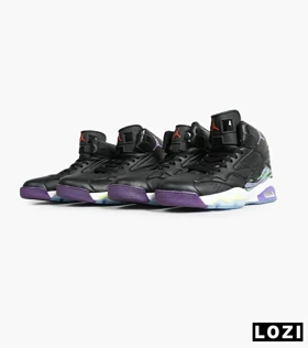 کفش کتانی ساق‌دار مردانه مشکی بنفش سبز Nike air jordan 6