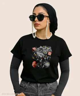 کراپ زنانه طرح آلبوم مجاز هیچکس