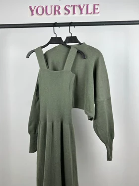 ست پیراهن بافت و رویه 7706