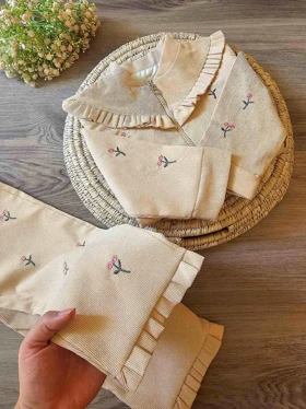 سویشرت شلوار دخترانه طرح گندم