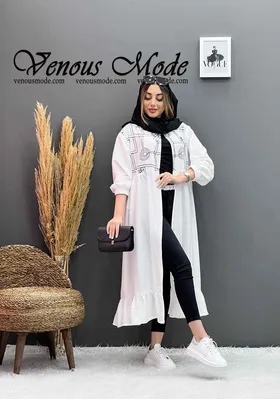 مانتو طرحدار پایین چین
