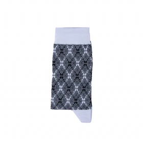 جوراب ساق بلند طرحدار مردانه مدل me3663 (سفید)