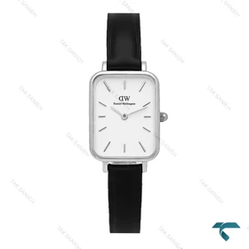 ساعت DW زنانه مستطیلی سیلور صفحه سفید بند چرم Daniel-7041-L