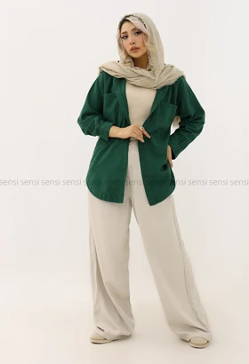 شومیز 2جیب لینن کد1005096