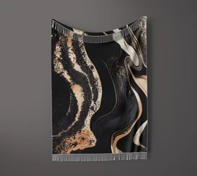 شال مبل ریش دار sofa shawl 356