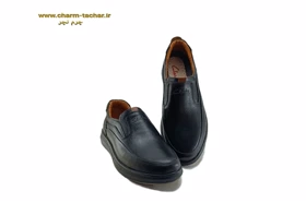 کفش طبی مردانه بدون بند چرم طبیعی کد si105