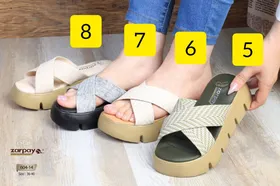 صندل دمپایی روفرشی طبی زنانه لژدار 14-604